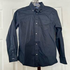 Izod dress shirt boys size medium black button down long sleeves